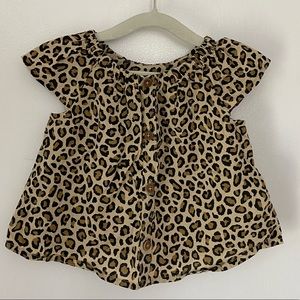 Cheetah print short sleeve shirt